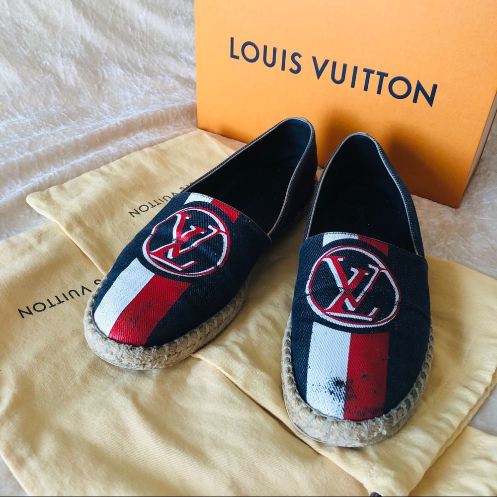Louis Vuitton Starboard Flat Espadrille Logo 9.5